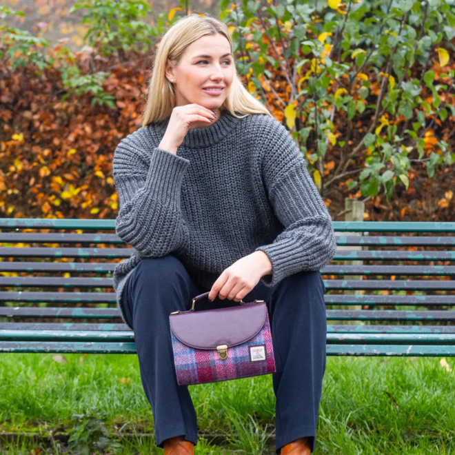 Harris Tweed Pastel Pink Mini Day Bag