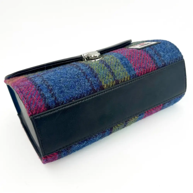 Harris Tweed Blue & Pink Check Mini Day Bag