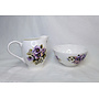 Adderley Ceramics Pansy Creamer and Sugar Bowl