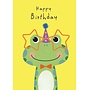 Frog With Glasses Birthday Card