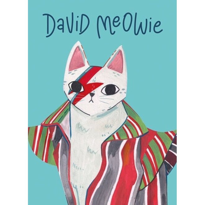 David Meowie Greeting Card