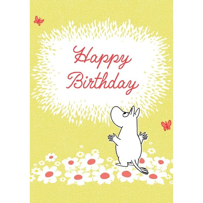 Moomin Daisies Birthday Card