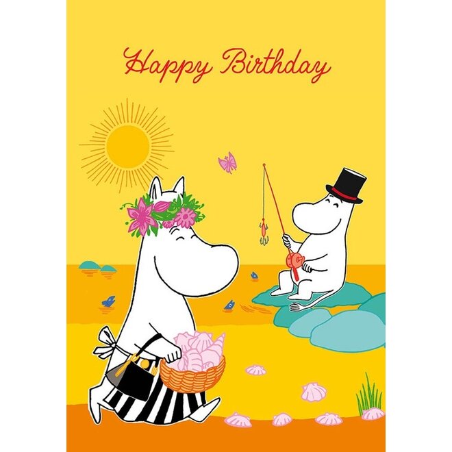Moomin Fishing Birthday Card