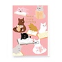 Reading Cats Birthday Card