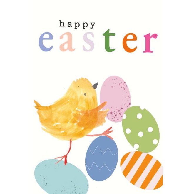 Chick and Eggs Easter Card