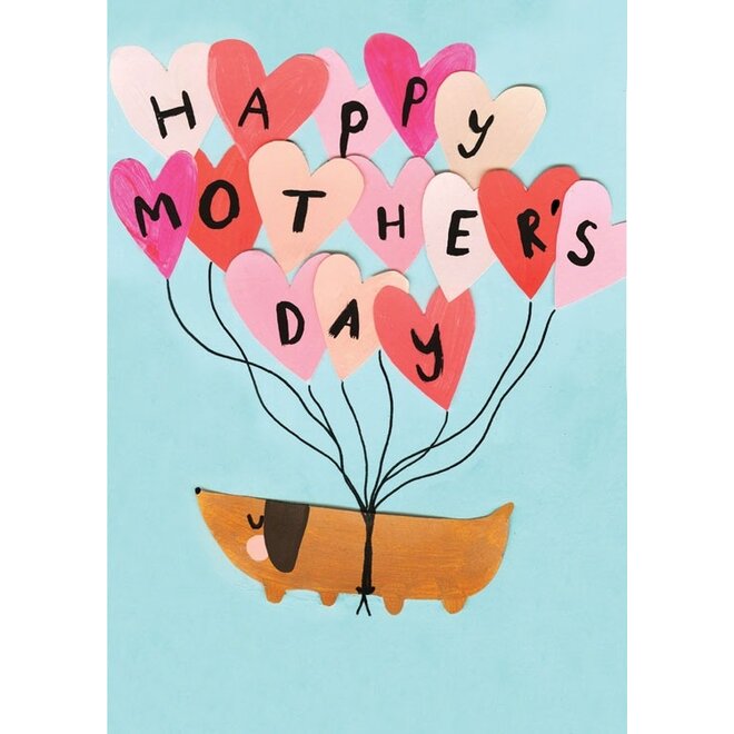 Dog Balloons Mother's Day Card