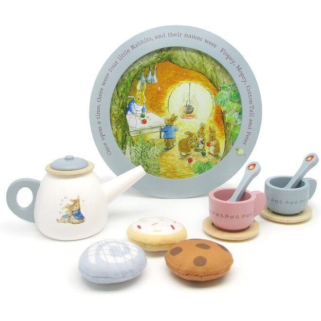 Beatrix Potter Peter Rabbit Wooden Tea Set