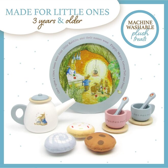 Beatrix Potter Peter Rabbit Wooden Tea Set