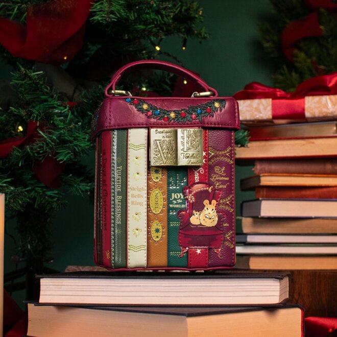 Christmas Library Book Box Bag