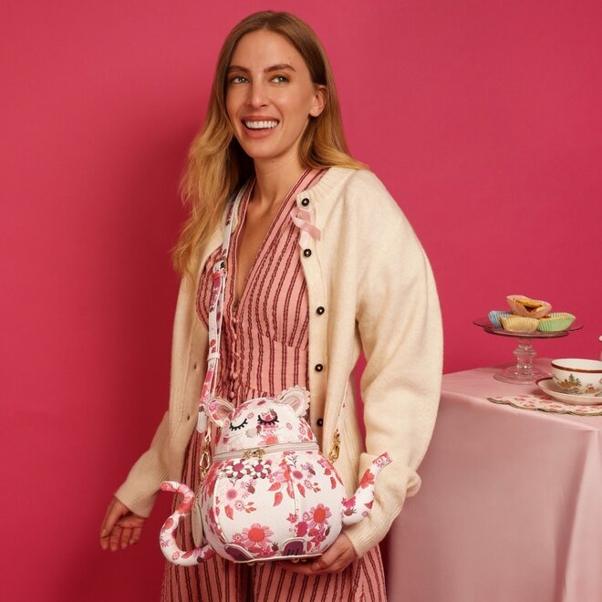 Perfectly Pink Afternoon Tea Bus Kitty Teapot