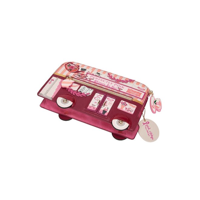 Perfectly Pink Afternoon Tea Bus Bus Pouch Bag