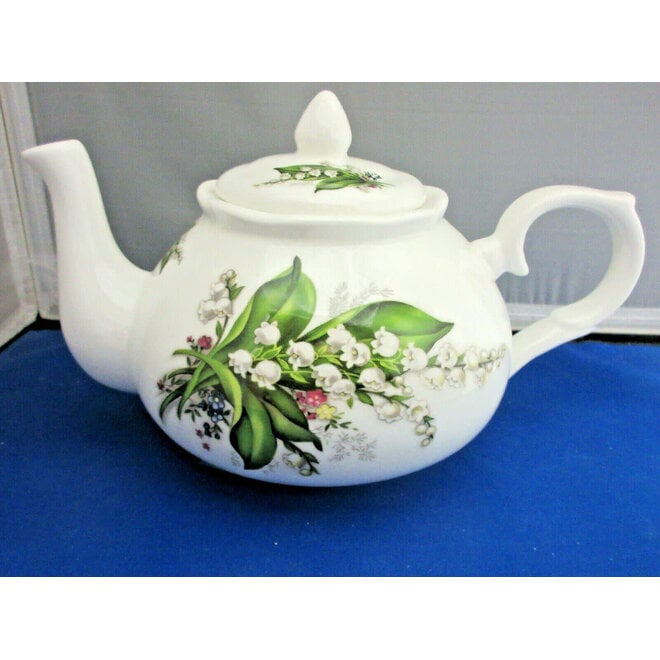 Adderley Ceramics Lily of The Valley Amber Teapot