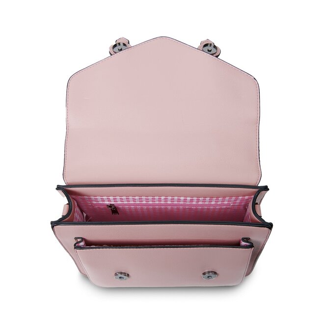 Harris Tweed Pink & Blue Tartan Medium Calton Satchel