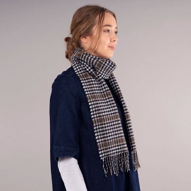 Bowhill Burns Check Lambswool Scarf