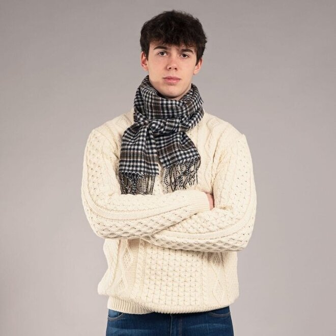 Bowhill Burns Check Lambswool Scarf