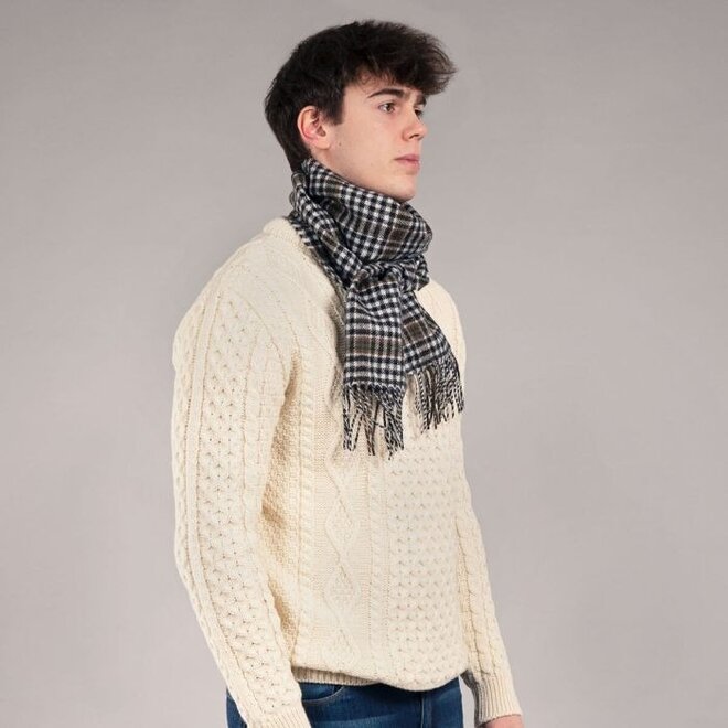 Bowhill Burns Check Lambswool Scarf