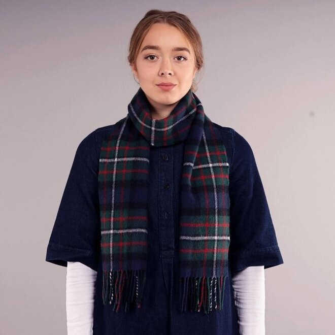 Bowhill Ferguson Modern Tartan Lambswool Scarf