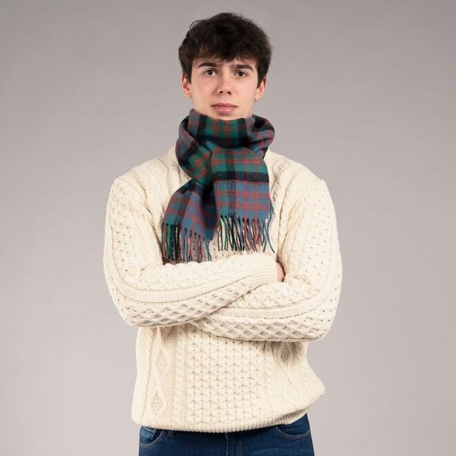 Bowhill Macdonald Clan Ancient Tartan Lambswool Scarf