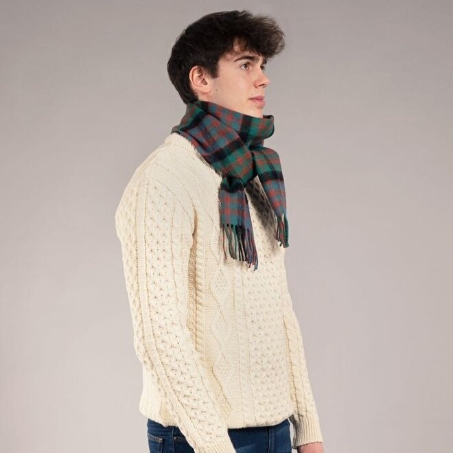 Bowhill Macdonald Clan Ancient Tartan Lambswool Scarf