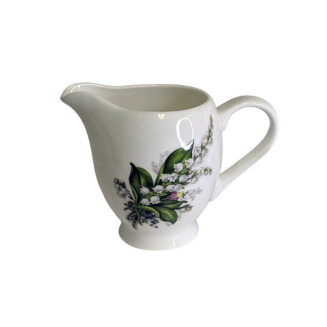 Adderley Ceramics Lily of the Valley Creamer & Sugar Bowl