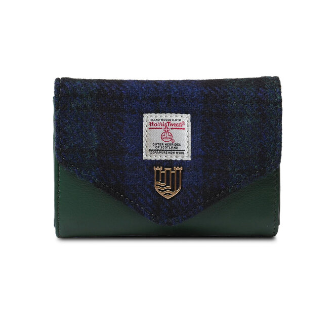 Harris Tweed Black Watch Tartan Card Zip Wallet