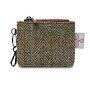 Harris Tweed Chestnut Herringbone Card Zip Wallet