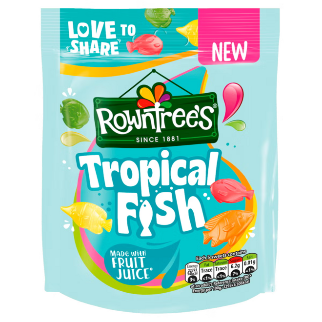 Rowntree's Tropical Fish Pouch 115g