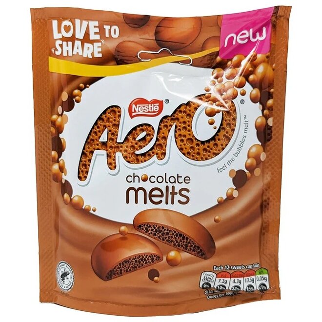 Aero Melts Milk Chocolate Pouch