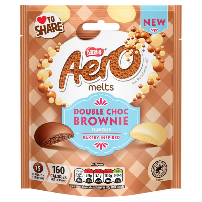 Aero Melts Double Chocolate Brownie Pouch