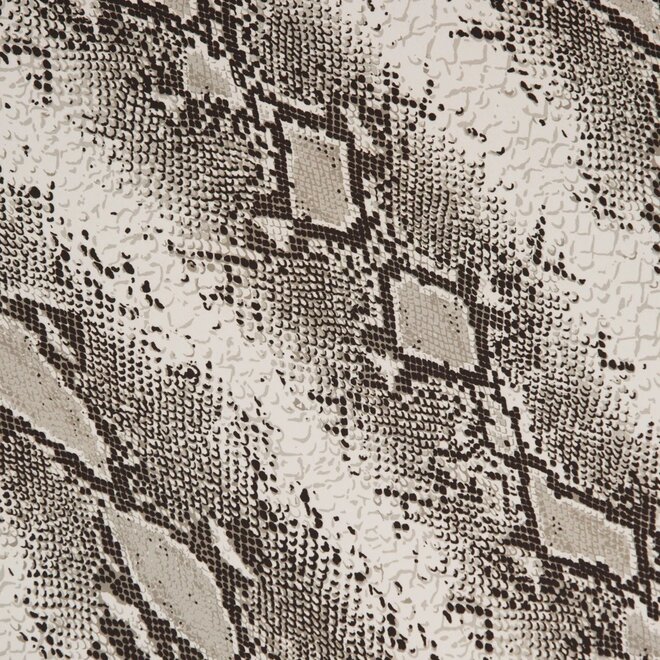 Black & Tan Snakeskin Rain Trench Coat