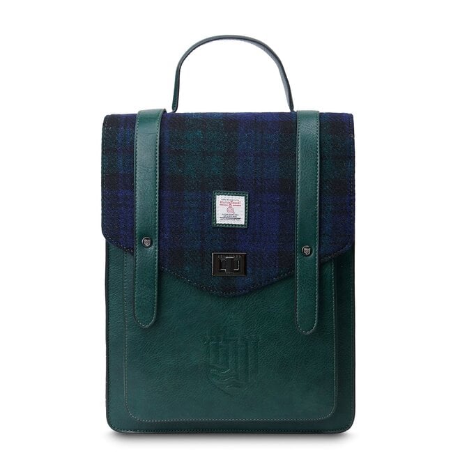 Harris Tweed Black Watch Tartan Carloway Backpack