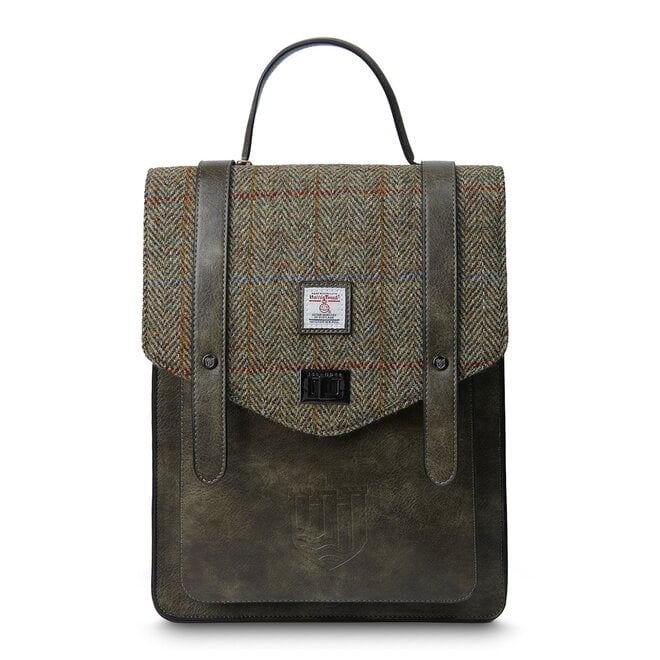Harris Tweed Chestnut Herringbone Carloway Backpack