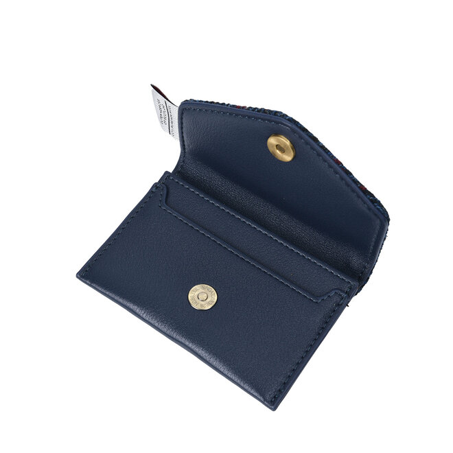 Harris Tweed Navy Tartan Card Wallet