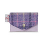 Harris Tweed Purple Tartan Card Wallet