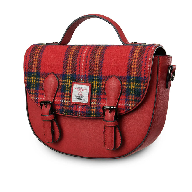 Harris Tweed Royal Stewart Tartan Medium Cobble Satchel