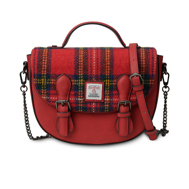 Harris Tweed Royal Stewart Tartan Medium Cobble Satchel