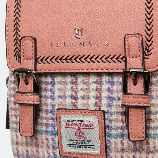 Harris Tweed Purple & Pink Dogtooth Baby Jura Crossbody