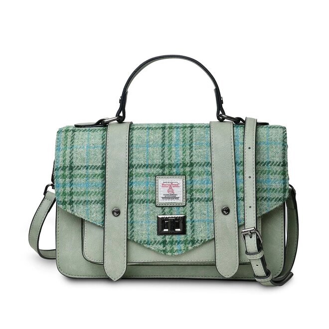 Harris Tweed Mint Check Tartan Large Satchel