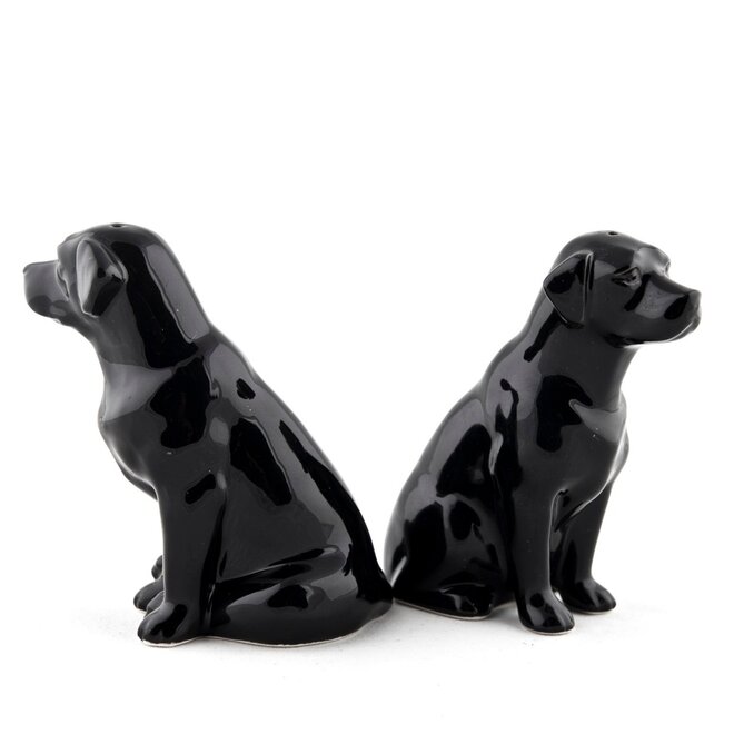 Quail Black Labrador Salt & Pepper Shakers