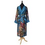 Teal Primula Print Robe Gown