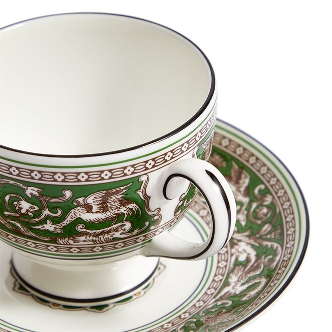 Florentine Verde Teacup & Saucer