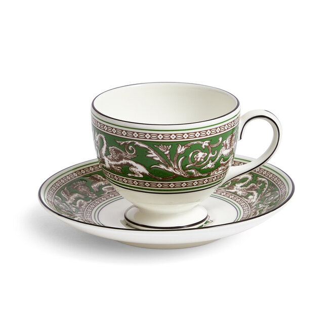 Florentine Verde Teacup & Saucer