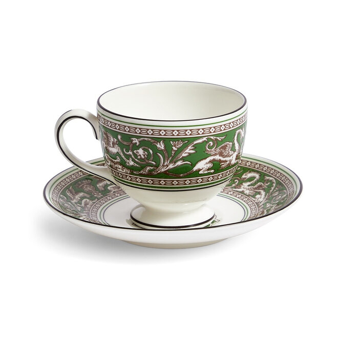 Florentine Verde Teacup & Saucer