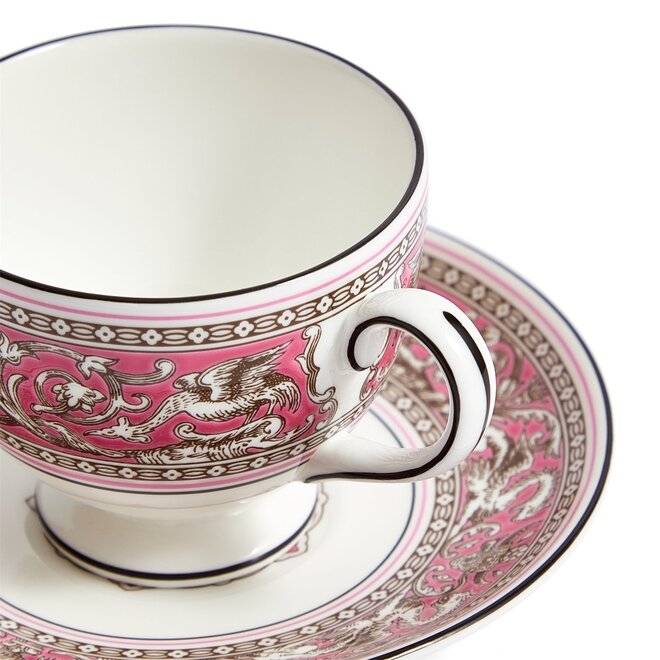 Florentine Fuchsia Teacup & Saucer