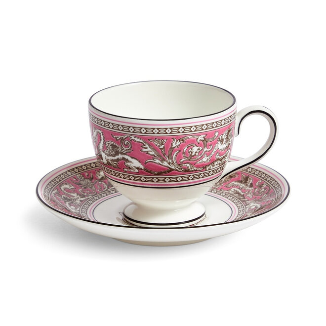 Florentine Fuchsia Teacup & Saucer