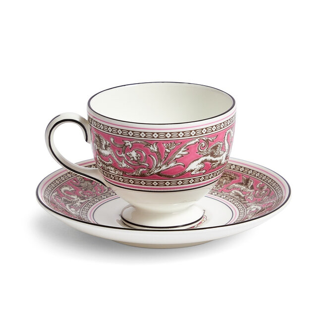 Florentine Fuchsia Teacup & Saucer