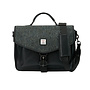 Harris Tweed Black & Grey Herringbone Laptop Bag