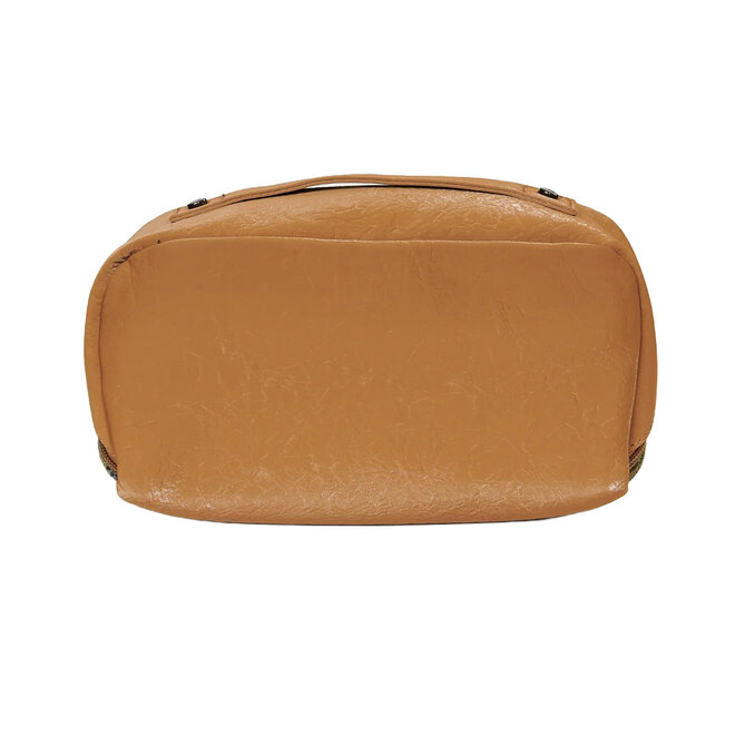 Harris Tweed Chestnut & Blue Tartan Toiletry Bag