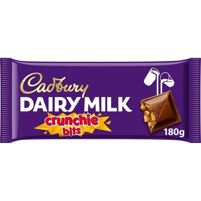 Cadbury Dairy Milk Bar with Crunchie Bits 180g