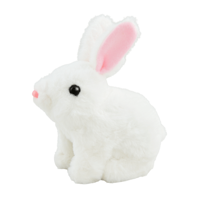 White Plush Hopping Bunny